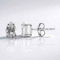 Orecchini in argento con Topazio Bianco
