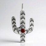 Ciondolo in argento con Diaspro Rosso  (Jones Lee)