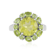 Zilveren ring met een Ouro Verde kwarts