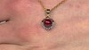 Colgante en plata con Perla Freshwater roja (TPC)