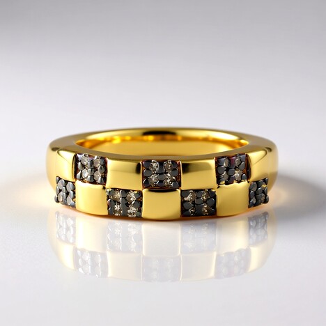 Anello in argento con Diamante Champagne SI1