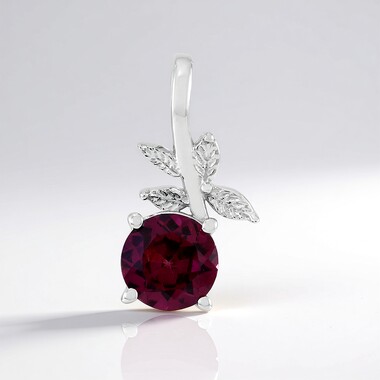Magenta Garnet Silver Pendant