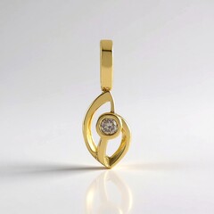 Ciondolo in argento con Diamante Champagne I3