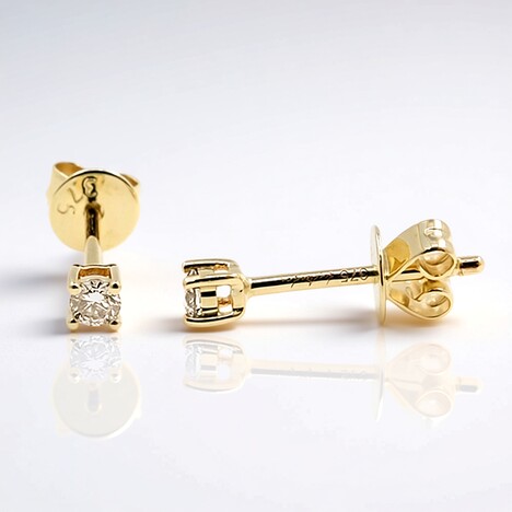 Orecchini in oro con Diamante Champagne SI2 (de Melo)