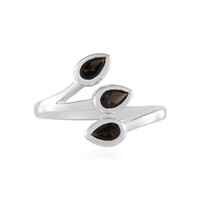 Bague en argent et Quartz fumé
