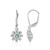 Russian Emerald Silver Earrings