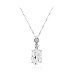 White Topaz Silver Necklace