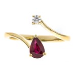 Anillo en oro con Rubí de Mozambique AAA