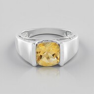 Zilveren ring met een citrien