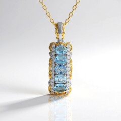 Collana in argento con Acquamarina