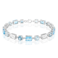 Bracciale in argento con Topazio Blu Svizzero