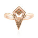 Gouden ring met SI1 Argyle Rose De France Diamanten (Annette)
