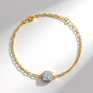 Brazalete en plata con Zircón (Adela Silber)