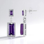 Orecchini in argento con Ametista Zambiana