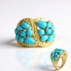 Anello in argento con Turchese Sleeping Beauty (Faszination Türkis)