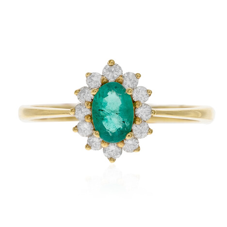 Gouden ring met een AAA Zambia smaragd (CIRARI)