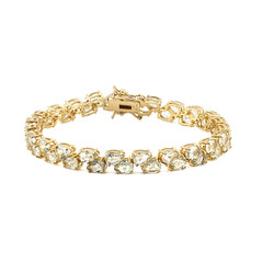 Brazalete en plata con Amatista verde