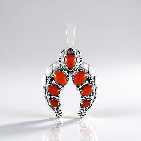 Ciondolo in argento con Onice Rossa (Desert Chic)