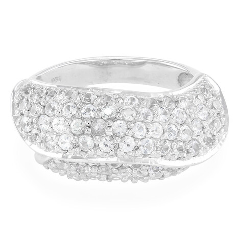 Anello in argento con Zaffiro Bianco