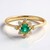 Anello in oro con Smeraldo Zambia AAA