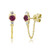 14K AAA Mozambique Ruby Gold Earrings (CIRARI)