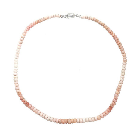 Collier en argent et Opale rose