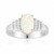 Bague en or et Opale blanche du Brésil