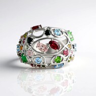 Anillo en plata con Turmalina