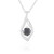 Collar en plata con Diamante negro