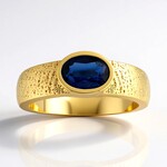 Bague en argent et Kyanite du Népal