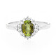 Anello placcato in platino con Tormalina Cuprian