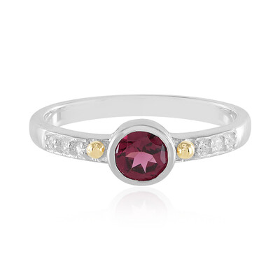 Anello in argento con Rodolite (Granulieren)