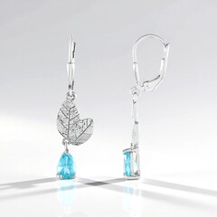 Orecchini in argento con Apatite Blu