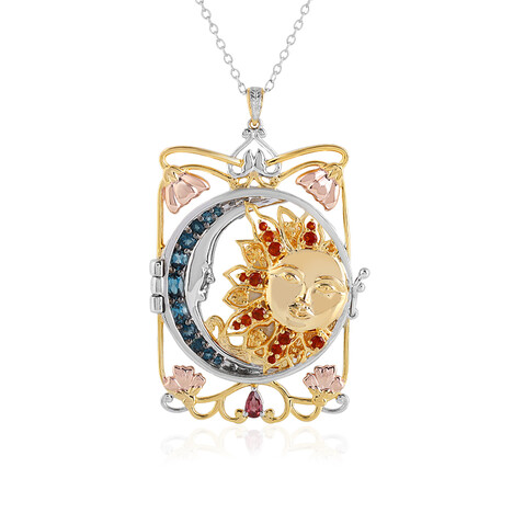 Edelstein-Silberhalskette (Gems en Vogue)