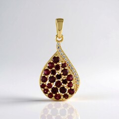 Ciondolo in argento con Spinello Rosso
