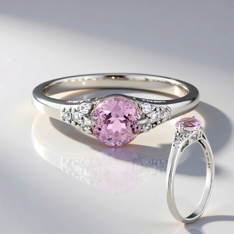 Anello in argento con Kunzite
