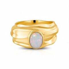 Anillo en plata con Ópalo de Welo (de Melo Essence)