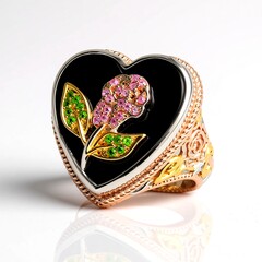 Anello in argento con Onice Nero (Gems en Vogue)
