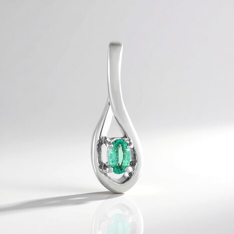 Ciondolo in argento con Smeraldo Russo