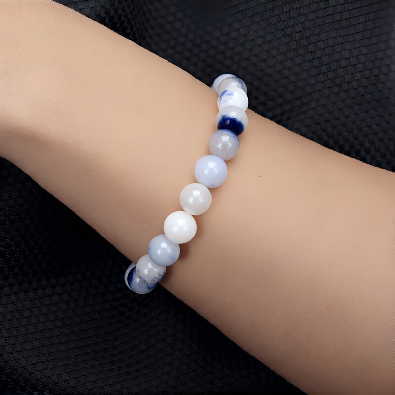 Bracelet et Quartz dumortiérite