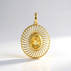 Ciondolo in argento con Citrino
