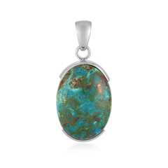 Ciondolo in argento con Crisocolla (Bali Barong)