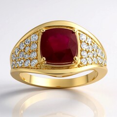 Anello in oro con Rubino Mozambico (de Melo Gold)