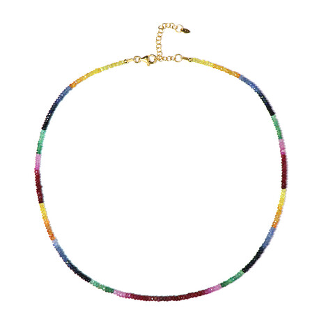 Zilveren halsketting met Zambia-smaragdstenen