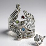 Anello in argento con Topazio Blu Svizzero (Annette classic)