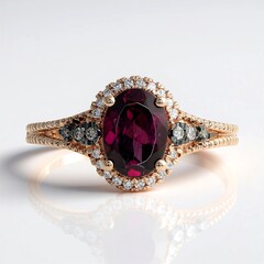 Anello in oro con Rodolite