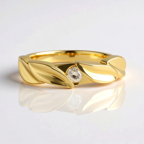 Anello in argento con Diamante Cioccolato I2