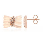 Boucles d'oreilles en argent et Diamant rose Argyle I1 (Annette)