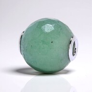 Pendentif en argent et Aventurine verte (MONOSONO COLLECTION)
