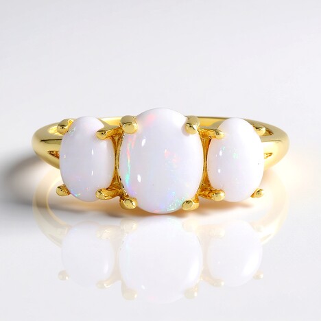 Anello in argento con Opale Australiano